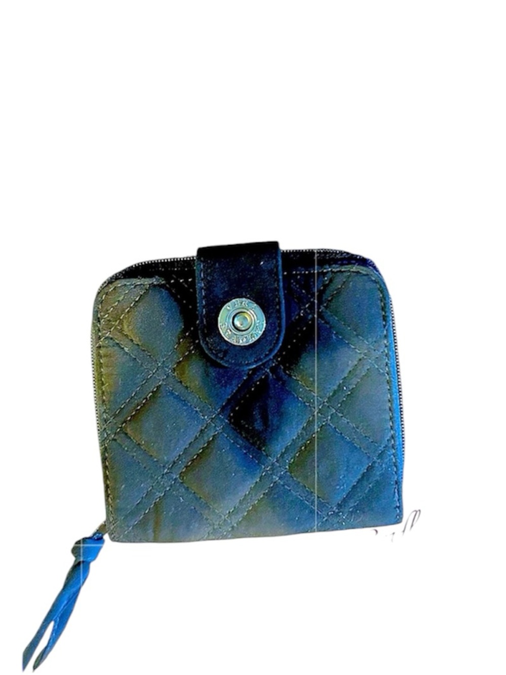Vera Bradley Mini Zip Quilted Expresso Brown Bi-fold Wallet